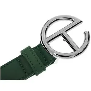 NWT Telfar Mustard Belt with Silver Buckle Logo Belt - Silver/Mustard main image 4
